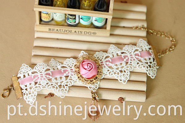 Ribbon Rose Lace Bracelet